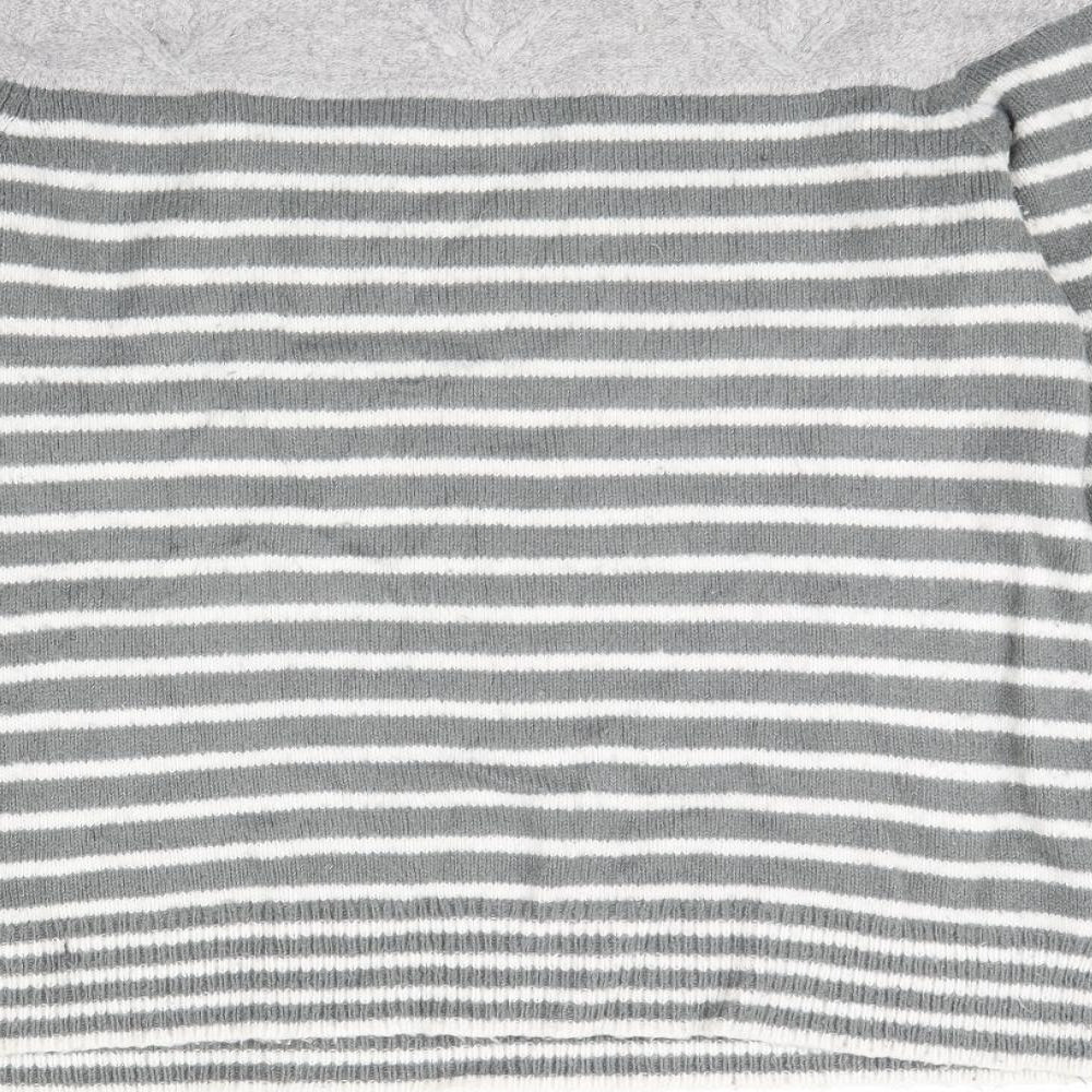 Gap Mens Grey Striped  Pullover Jumper Size XL