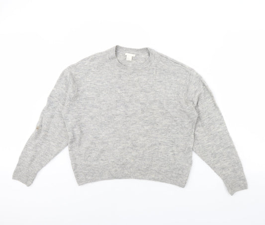 Womens UK Size XS H&M Grey Pullover Jumper