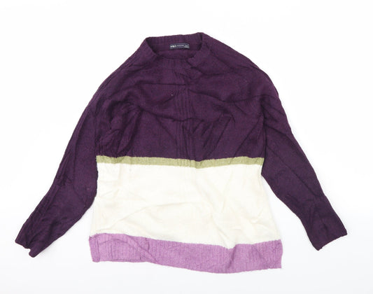 Womens UK Size M m&s Purple Pullover Jumper