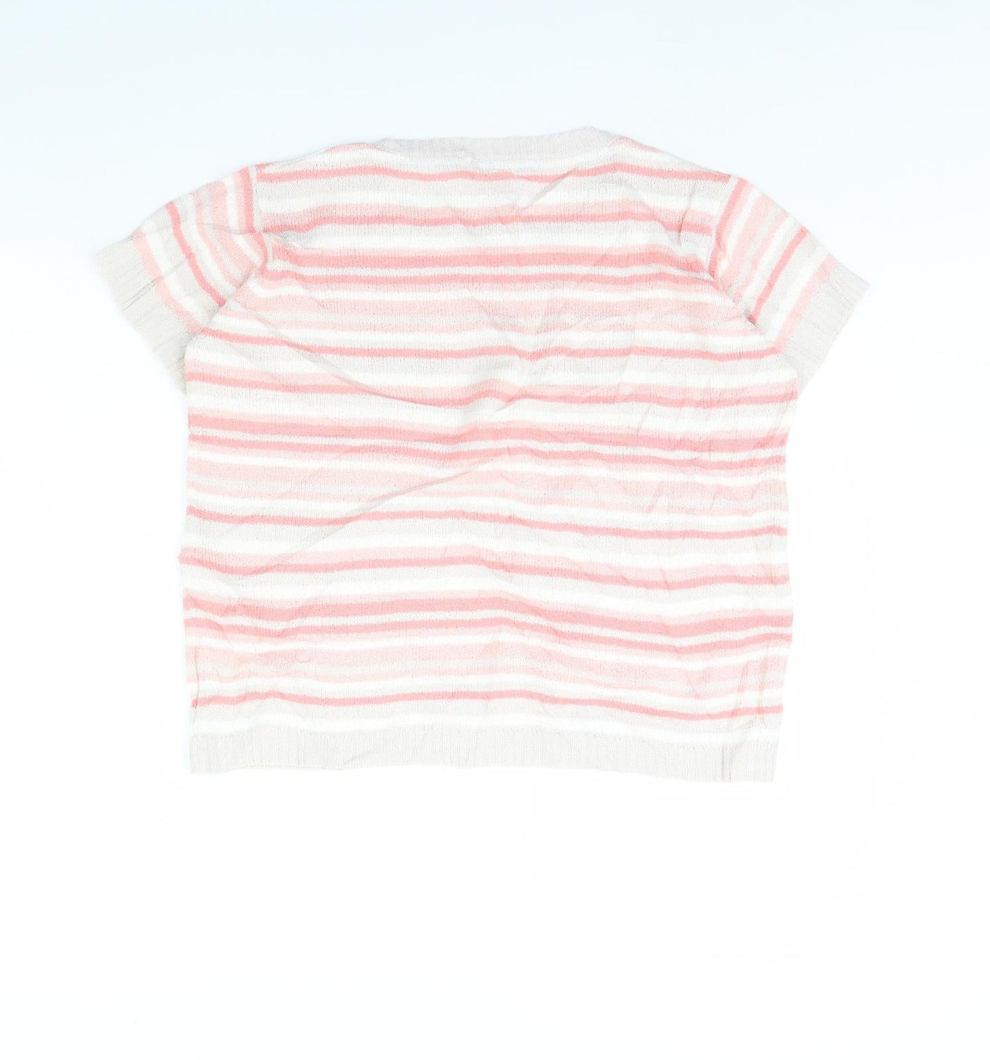 EWM Womens Pink Striped  Pullover Jumper Size M