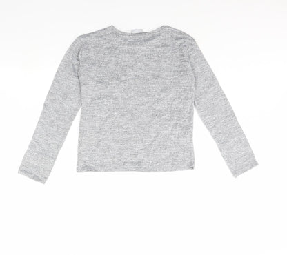 I Love Girls Wear Girls Grey   Pullover Jumper Size 11 Years  - Unicorn