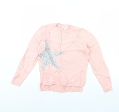 kite & cosmic Girls Pink   Pullover Jumper Size 9 Years  - STAR
