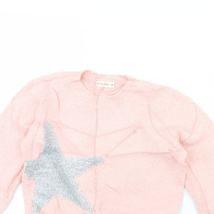 kite & cosmic Girls Pink   Pullover Jumper Size 9 Years  - STAR