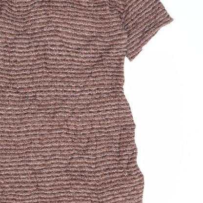 Zara Womens Brown Striped  Mini  Size S