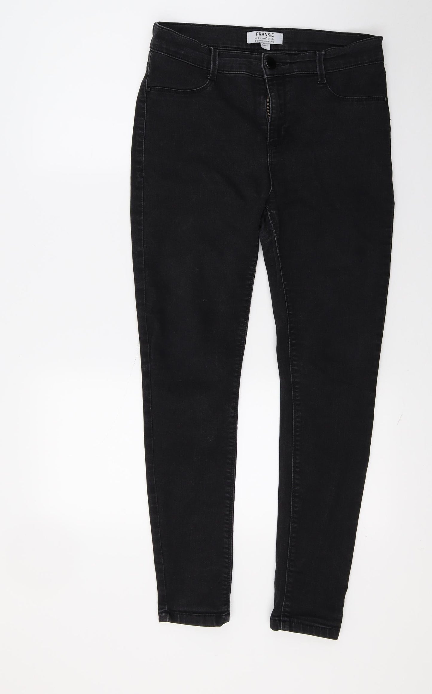 Dorothy Perkins Womens Black  Denim Skinny Jeans Size 12 L26 in