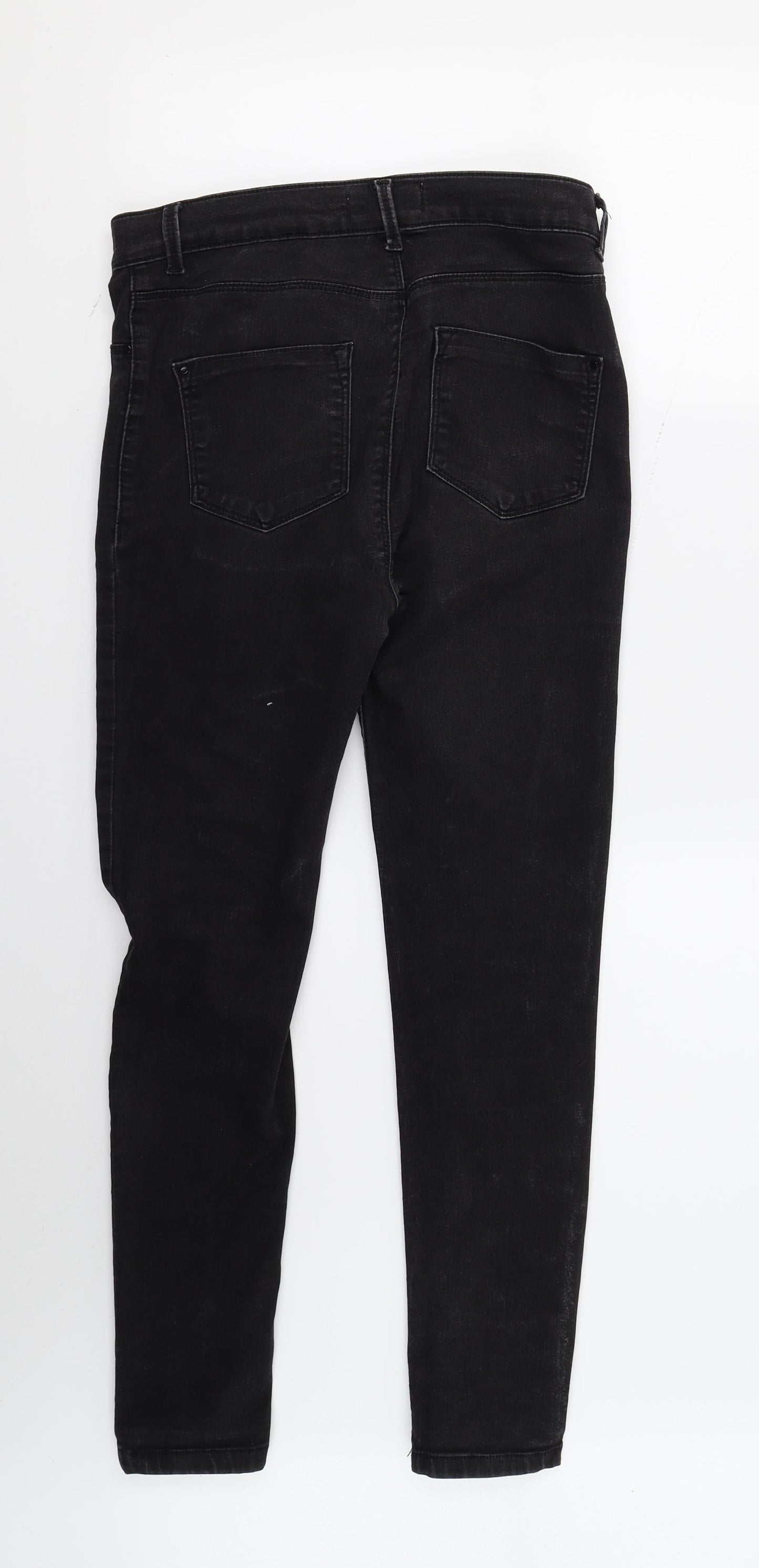Dorothy Perkins Womens Black  Denim Skinny Jeans Size 12 L26 in
