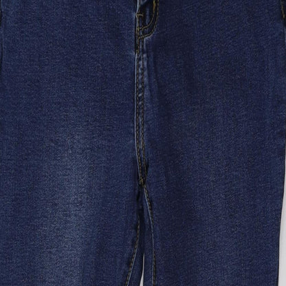Womens UK Size 12 Momokrom Regular Fit Skinny Blue Jeans