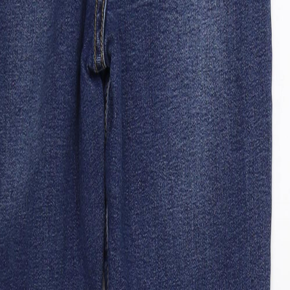 Womens UK Size 12 Momokrom Regular Fit Skinny Blue Jeans