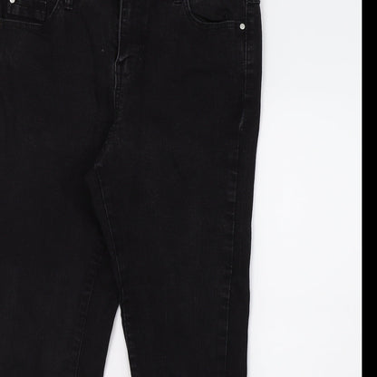 George Womens Black  Denim Skinny Jeans Size 12 L24 in