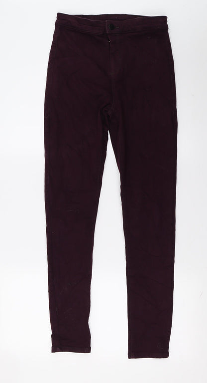 Topshop Womens Red  Denim Skinny Jeans Size 30 in L28 in