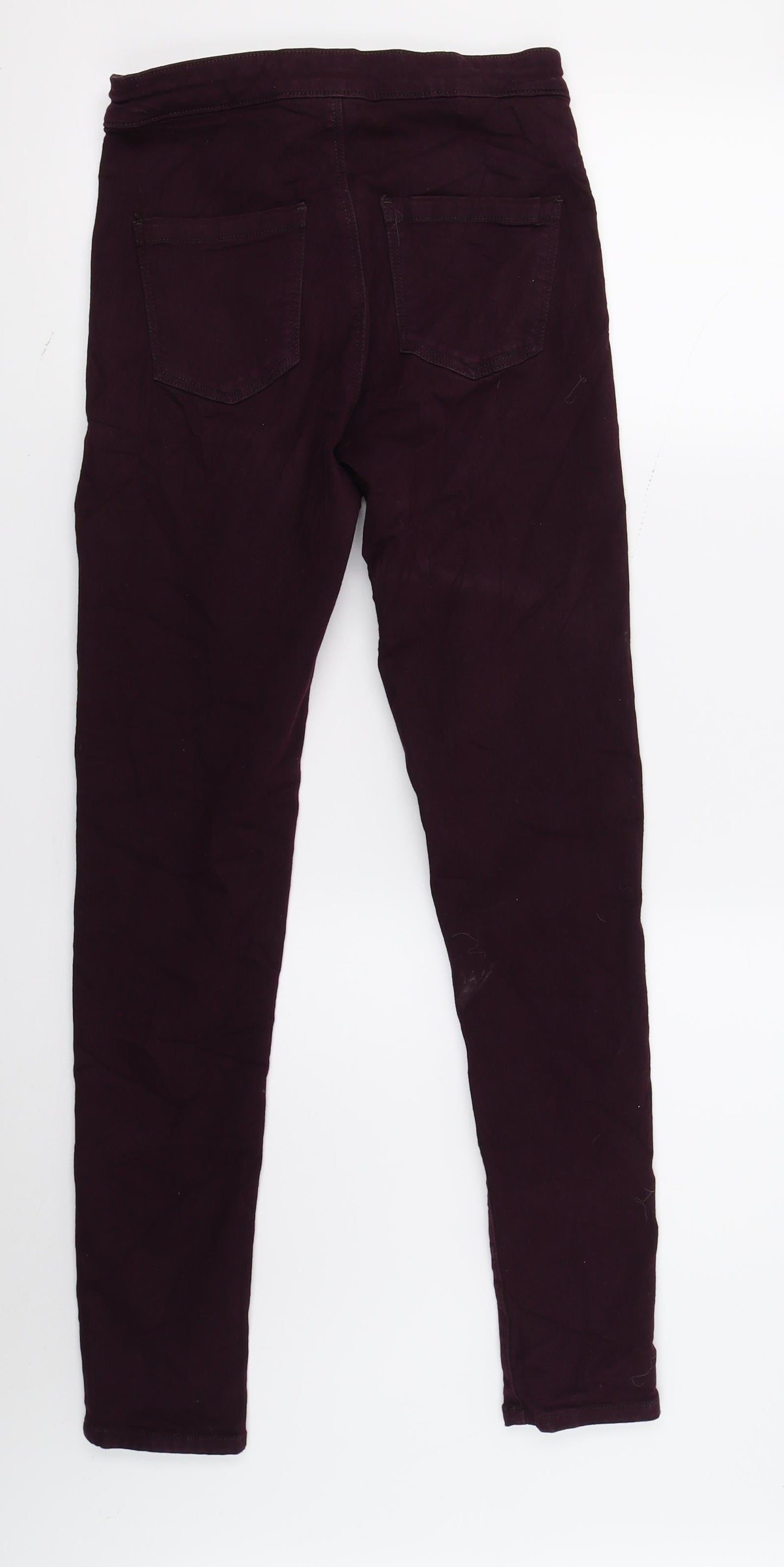 Topshop Womens Red  Denim Skinny Jeans Size 30 in L28 in