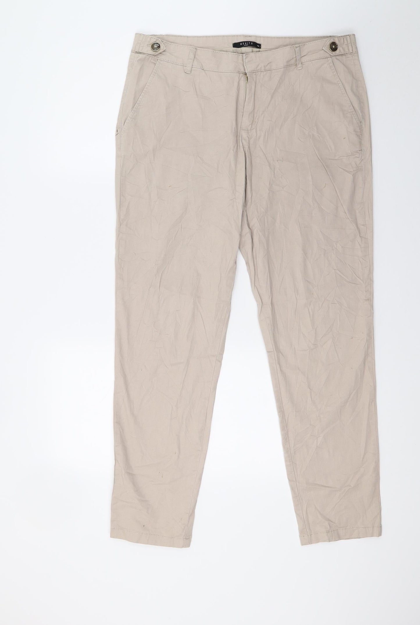 Monito Womens Beige   Trousers  Size 12 L26 in