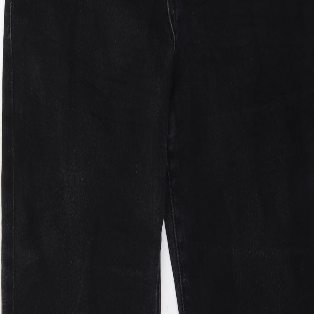 Mado Womens Black  Denim Straight Jeans Size L L29 in