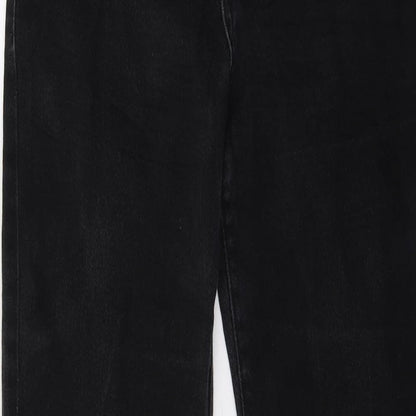 Mado Womens Black  Denim Straight Jeans Size L L29 in