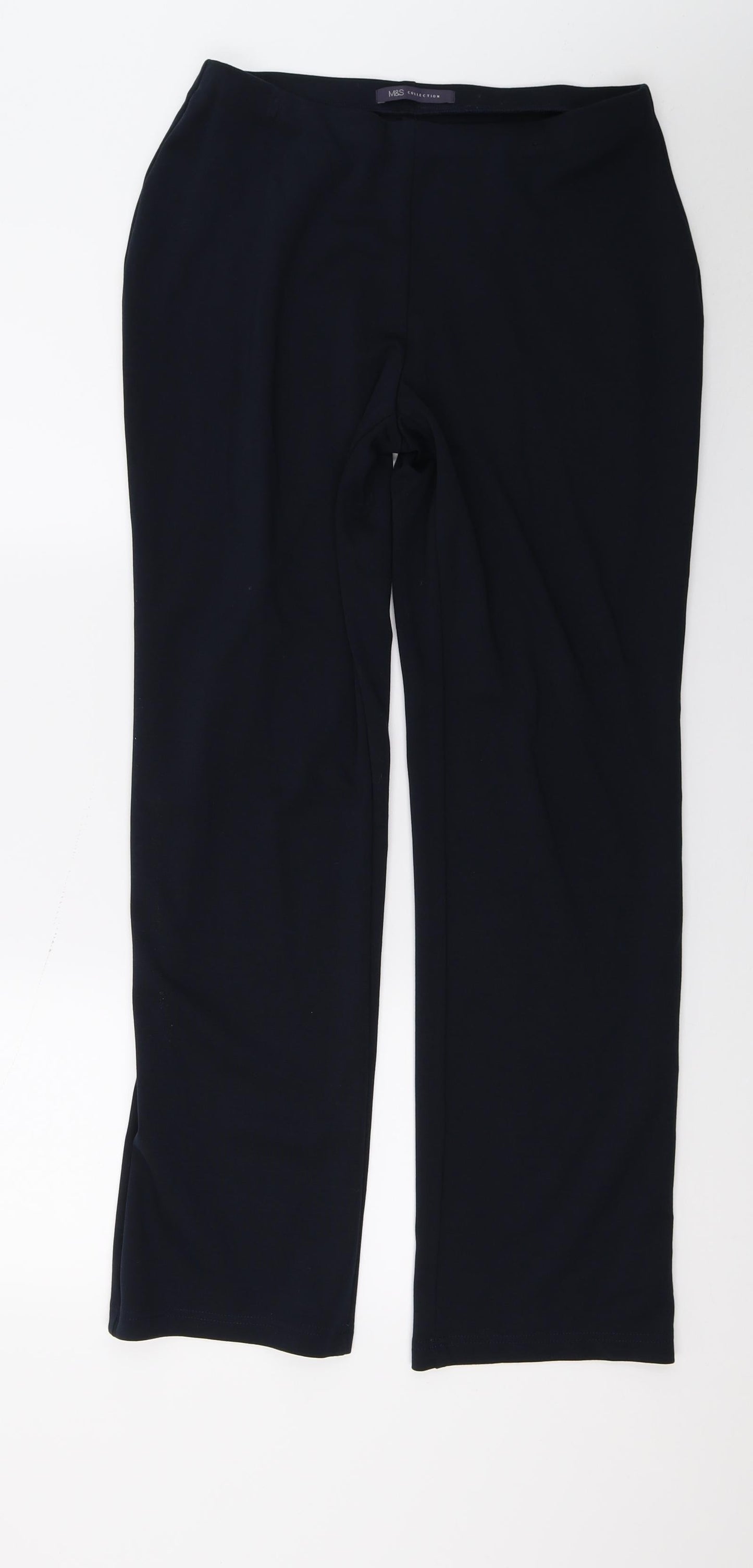 Womens UK Size 10 Marks and Spencer Regular Fit  Blue Trousers