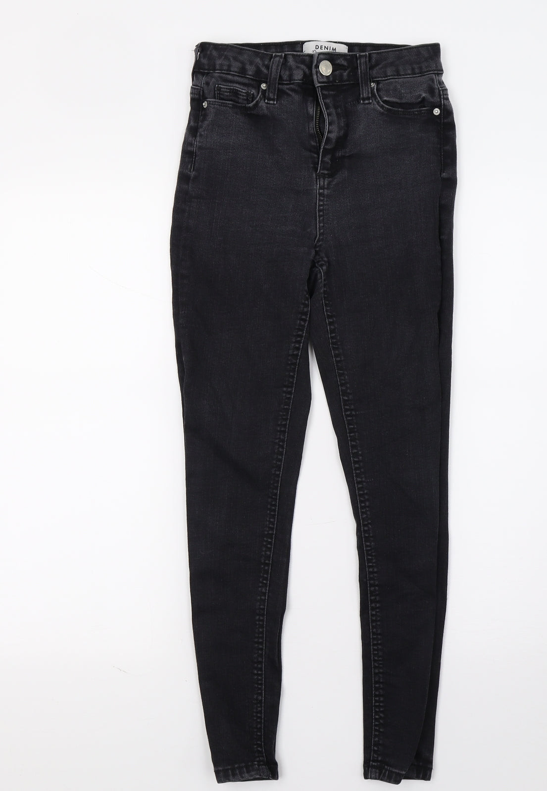 Miss Selfridge Womens Black  Denim Skinny Jeans Size 6 L23 in