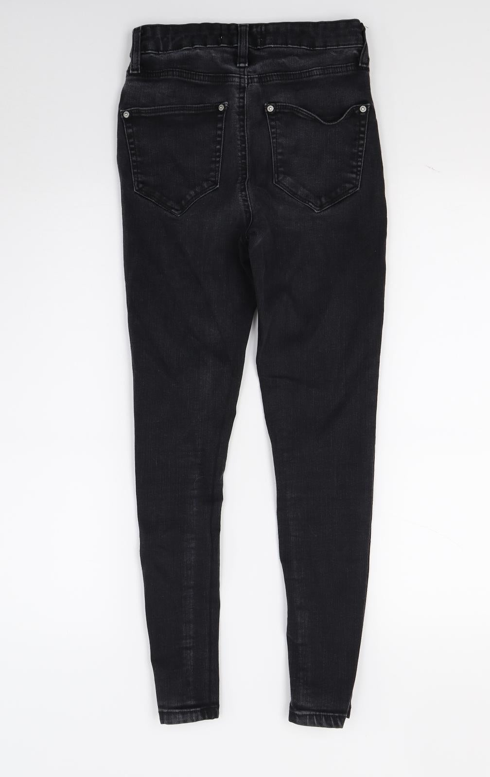 Miss Selfridge Womens Black  Denim Skinny Jeans Size 6 L23 in