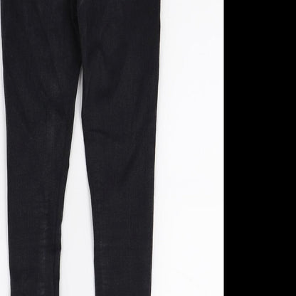 Miss Selfridge Womens Black  Denim Skinny Jeans Size 6 L23 in