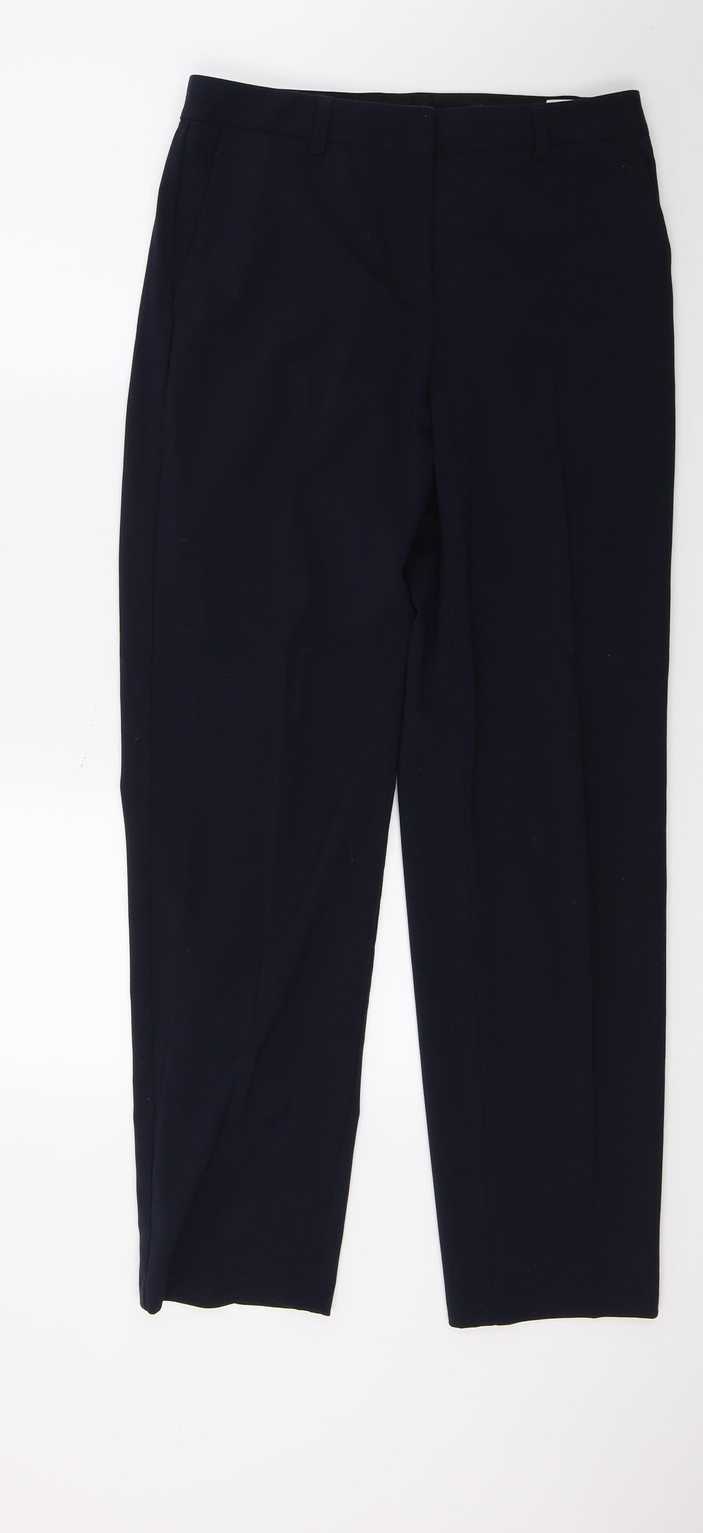 Womens UK Size 10 Marks and Spencer Regular Fit  Blue Trousers