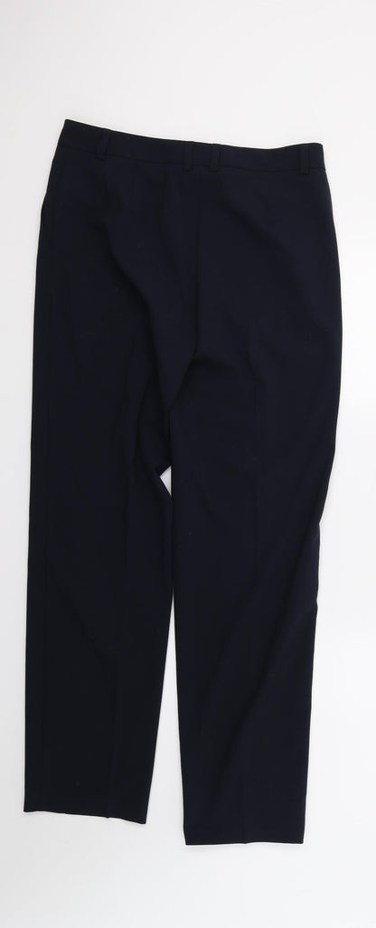 Womens UK Size 10 Marks and Spencer Regular Fit  Blue Trousers