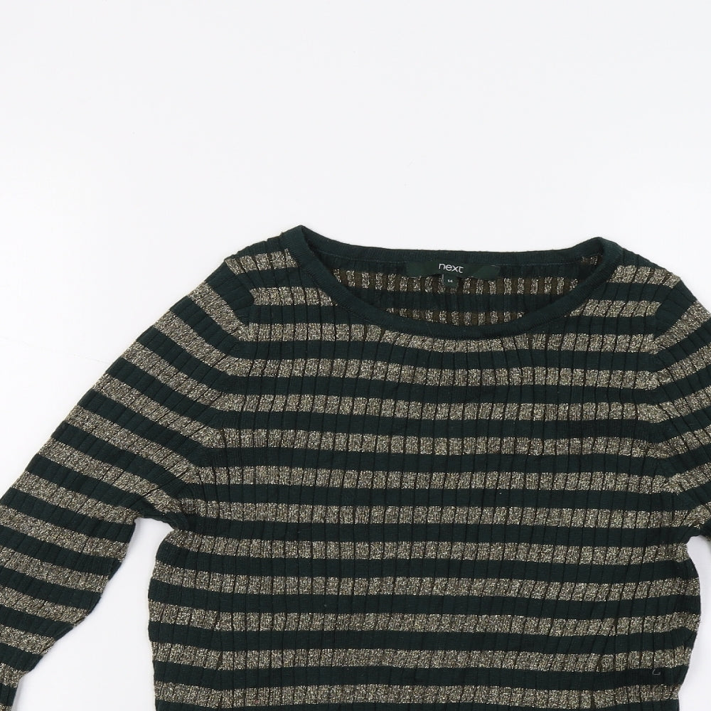 Womens UK Size 14 NEXT Green Pullover Jumper
