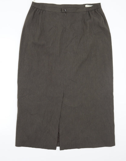 ELVI Womens Green   A-Line Skirt