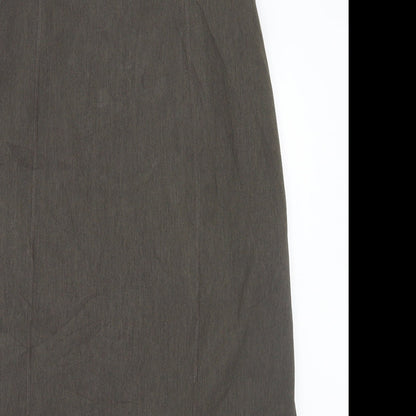 ELVI Womens Green   A-Line Skirt