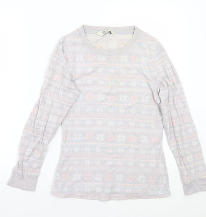 Love to lounge Womens Grey  Rayon Babydoll Pyjama Top Size S