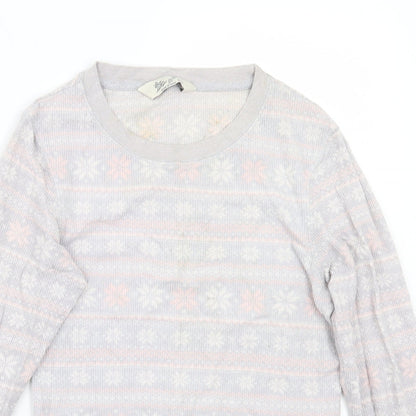 Love to lounge Womens Grey  Rayon Babydoll Pyjama Top Size S