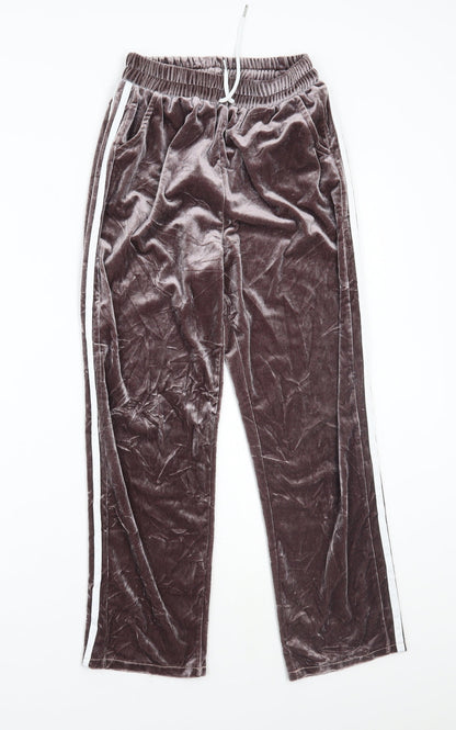 Womens UK Size 8 Preworn Regular Fit Sweatpants Purple Trousers