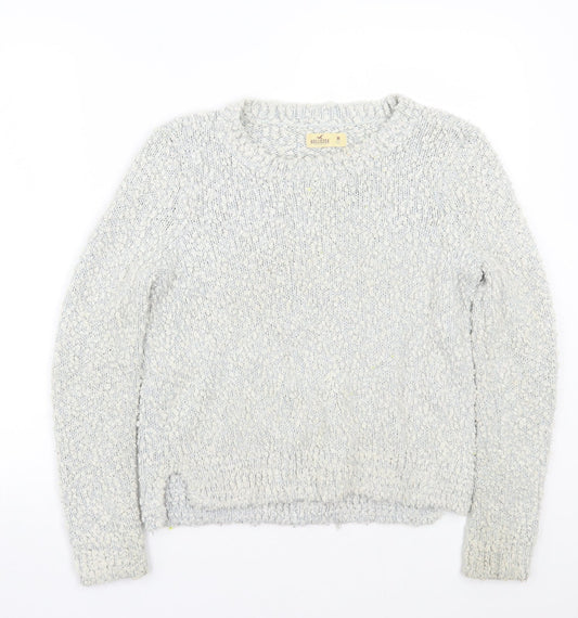 Womens UK Size M Hollister Grey Pullover Jumper
