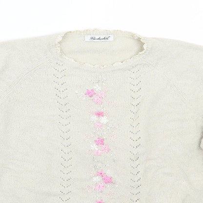 Womens UK Size 16 Berkertex Beige Pullover Jumper