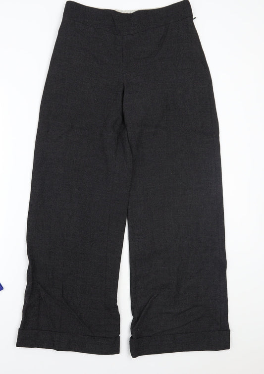 Womens UK Size 10 Preworn Regular Fit  Black Trousers