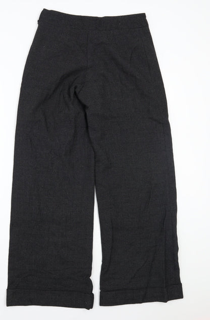 Womens UK Size 10 Preworn Regular Fit  Black Trousers