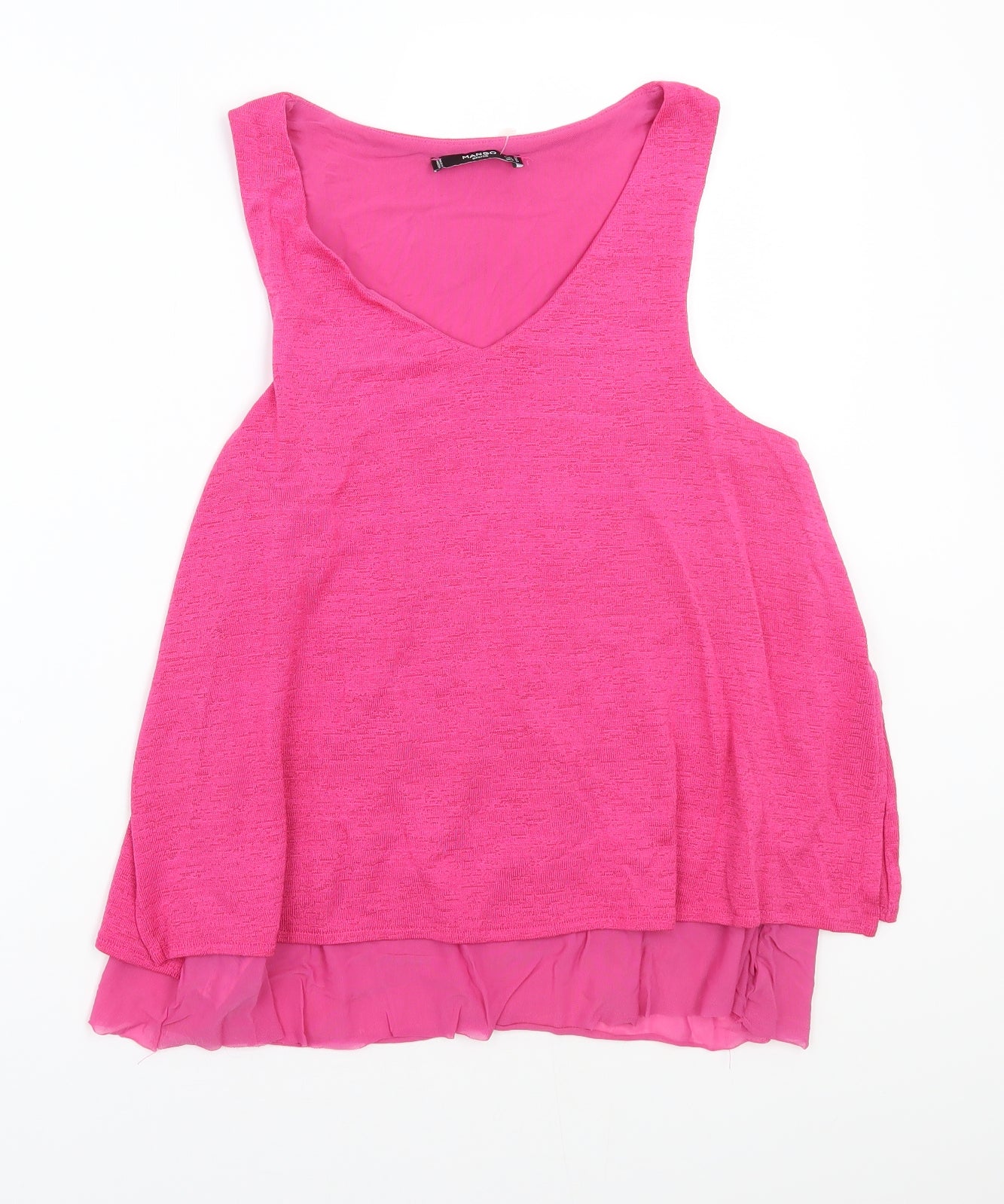 Womens UK Size M Mango Pink Basic T-Shirt