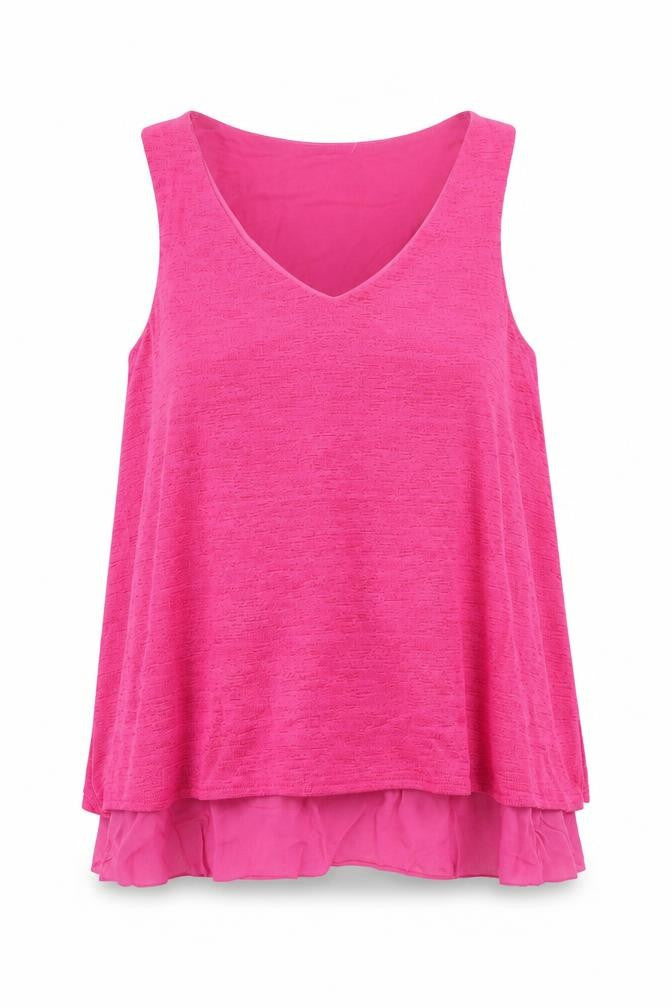 Womens UK Size M Mango Pink Basic T-Shirt