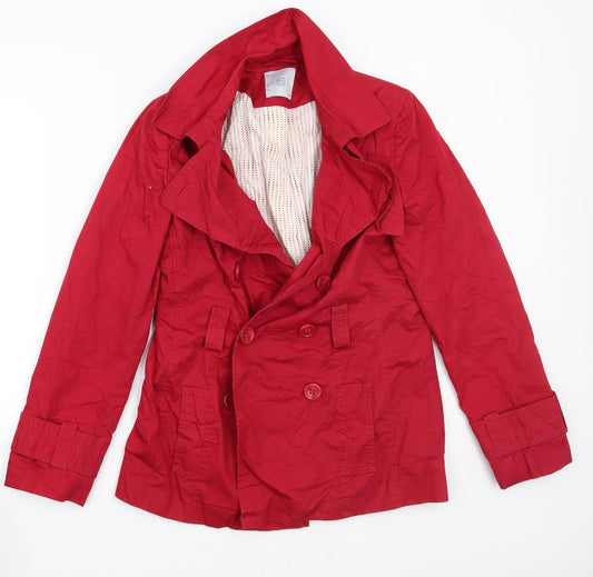 TU Womens Red   Jacket Coat Size 10