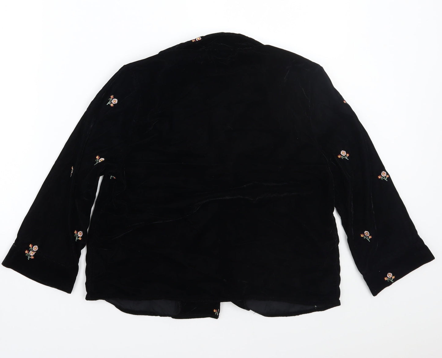 Womens UK Size 8 Newlook Black Basic Button-Up