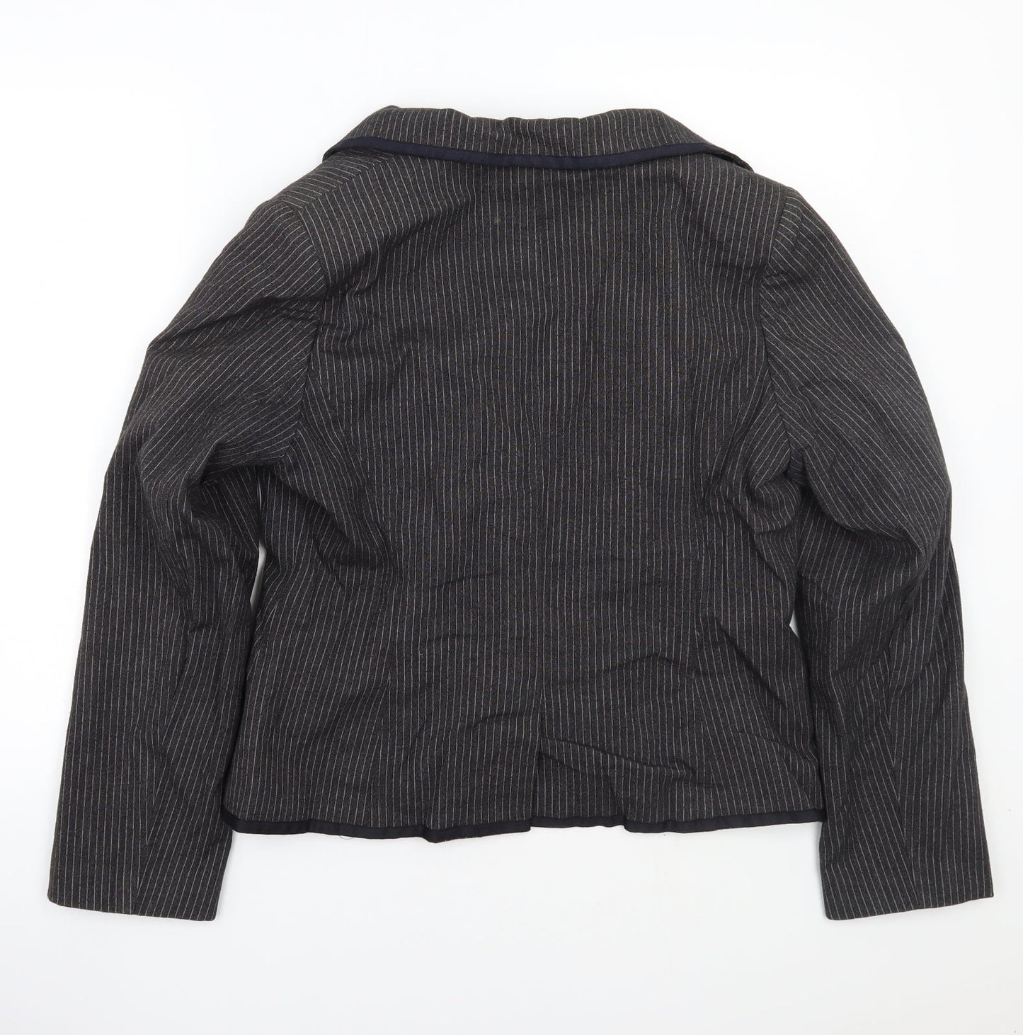 Newlook Womens Grey Striped  Jacket Coat Size 18