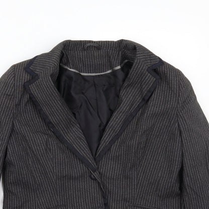 Newlook Womens Grey Striped  Jacket Coat Size 18