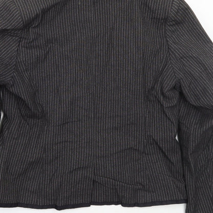 Newlook Womens Grey Striped  Jacket Coat Size 18