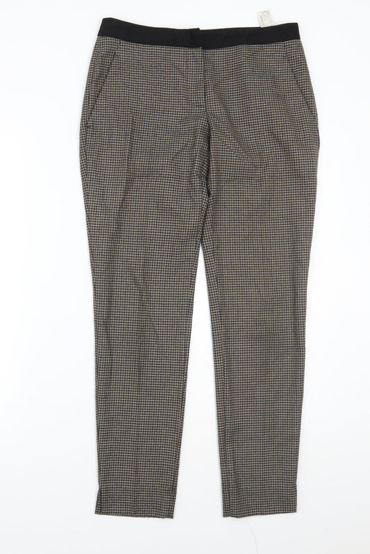 Womens UK Size S Zara Regular Fit  Brown Trousers