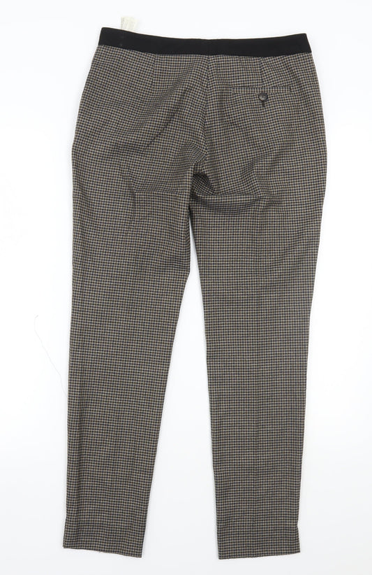 Womens UK Size S Zara Regular Fit  Brown Trousers