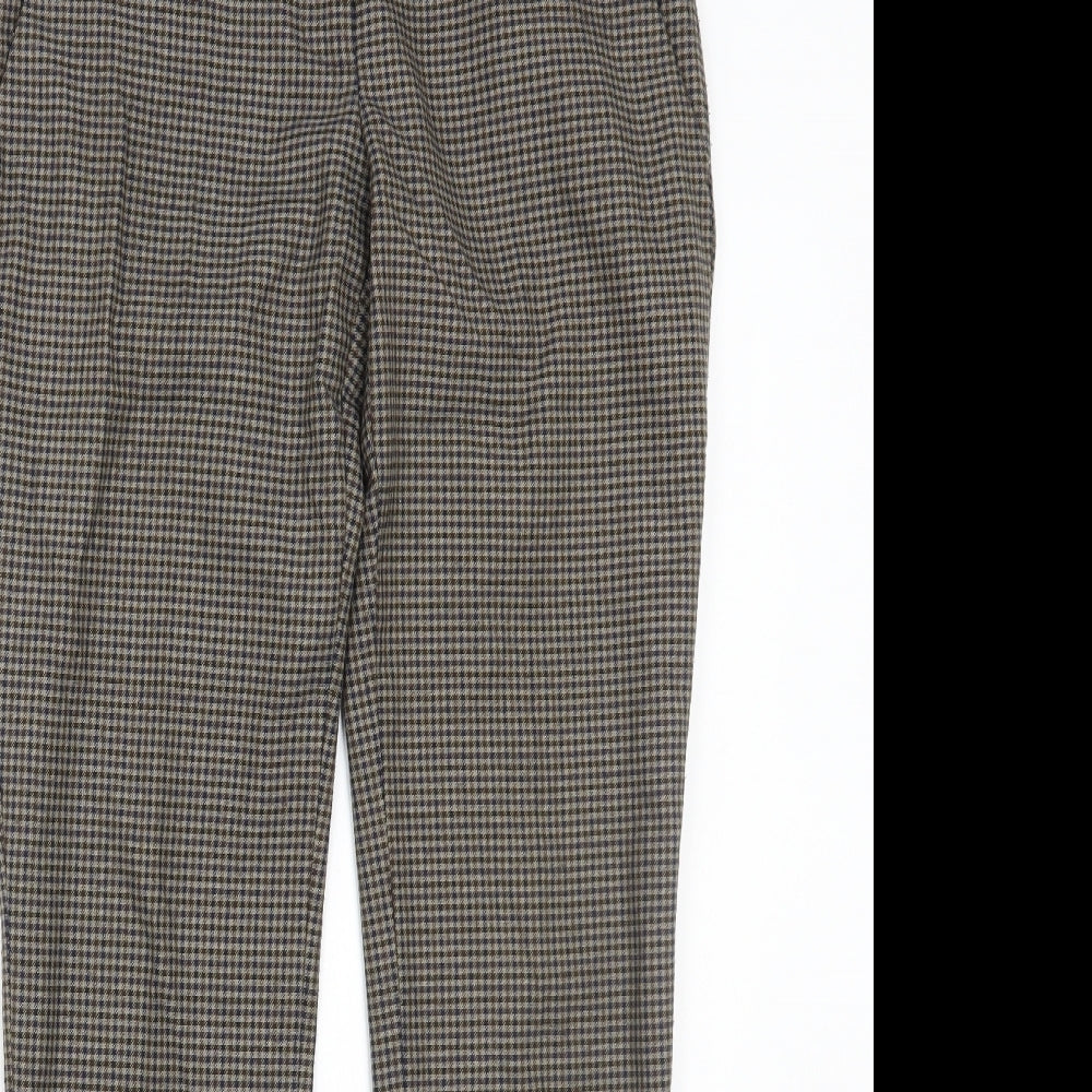 Womens UK Size S Zara Regular Fit  Brown Trousers
