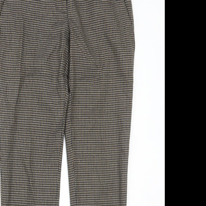Womens UK Size S Zara Regular Fit  Brown Trousers