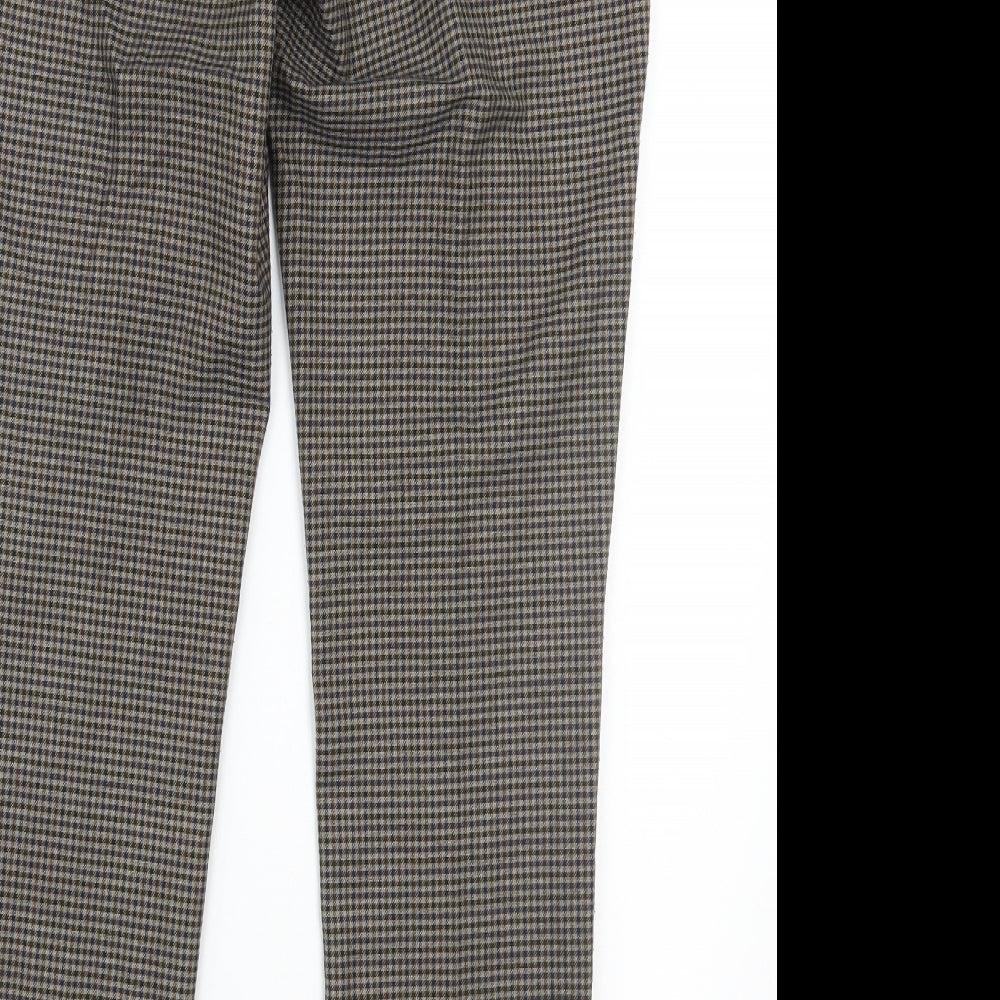 Womens UK Size S Zara Regular Fit  Brown Trousers