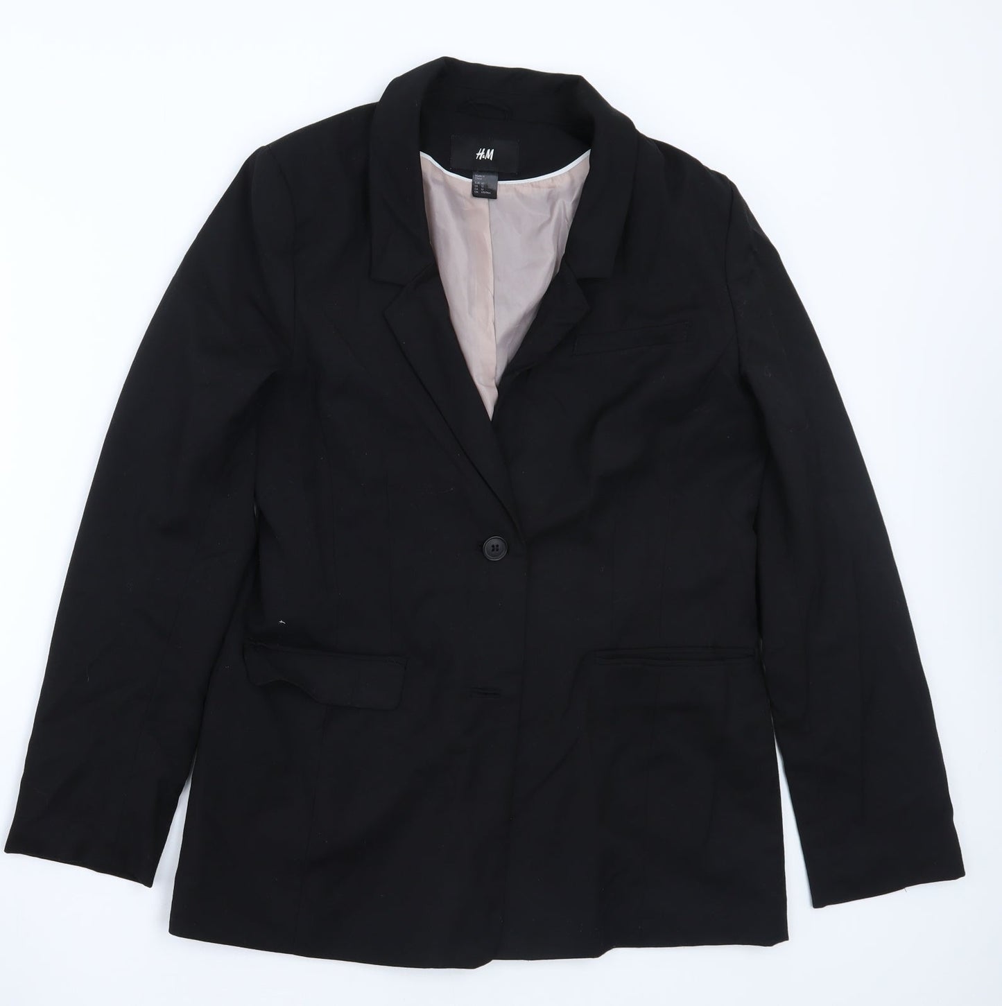 H&M Womens Black   Jacket Suit Size 12