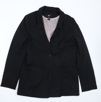 H&M Womens Black   Jacket Suit Size 12