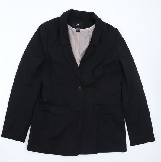 H&M Womens Black   Jacket Suit Size 12