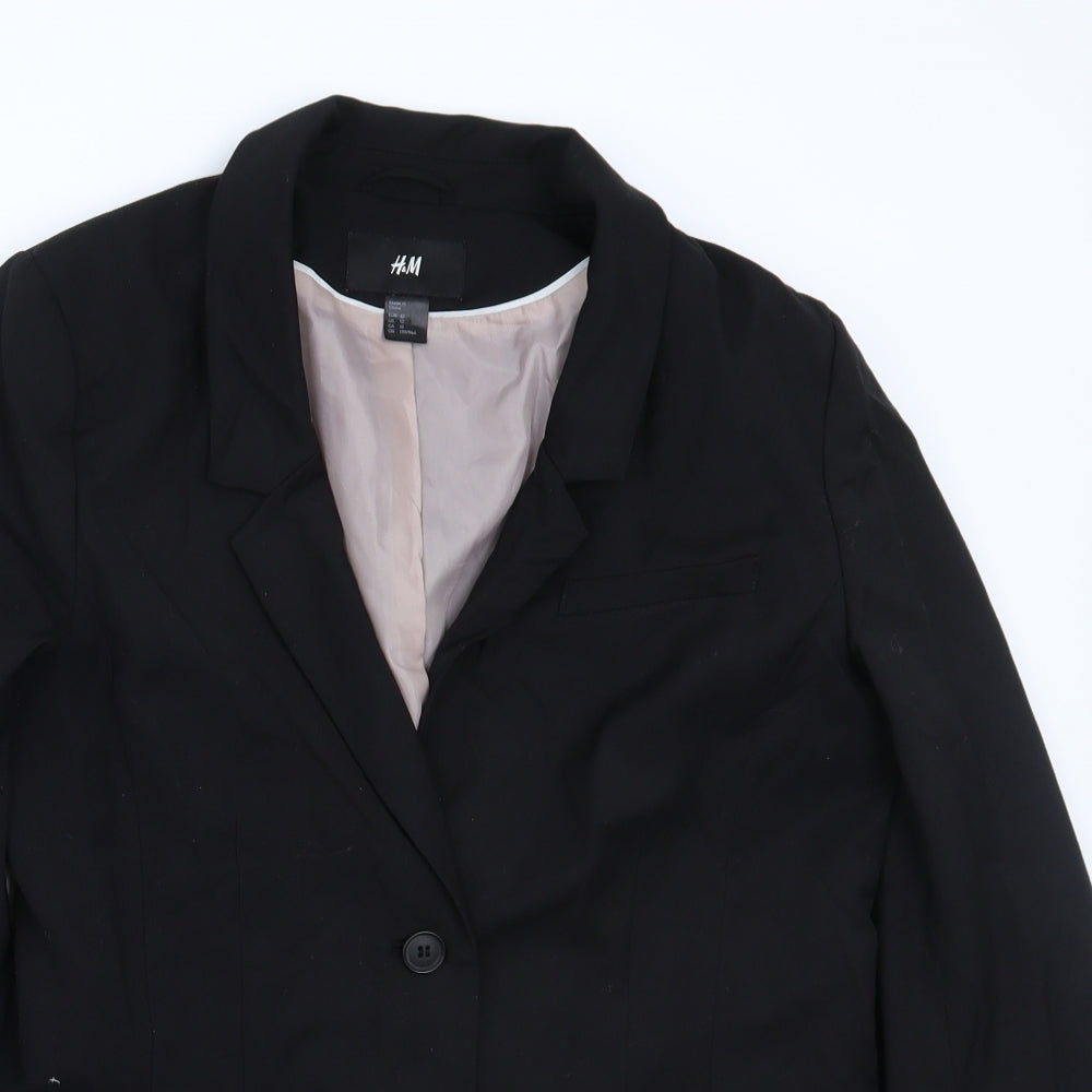 H&M Womens Black   Jacket Suit Size 12